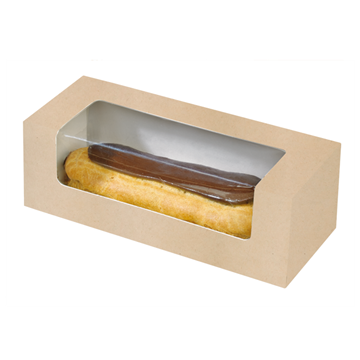 50Pcs - Boîte carton à fenêtre PET pour éclair ou macaron 150x60x50mm FirstPack - Mathon