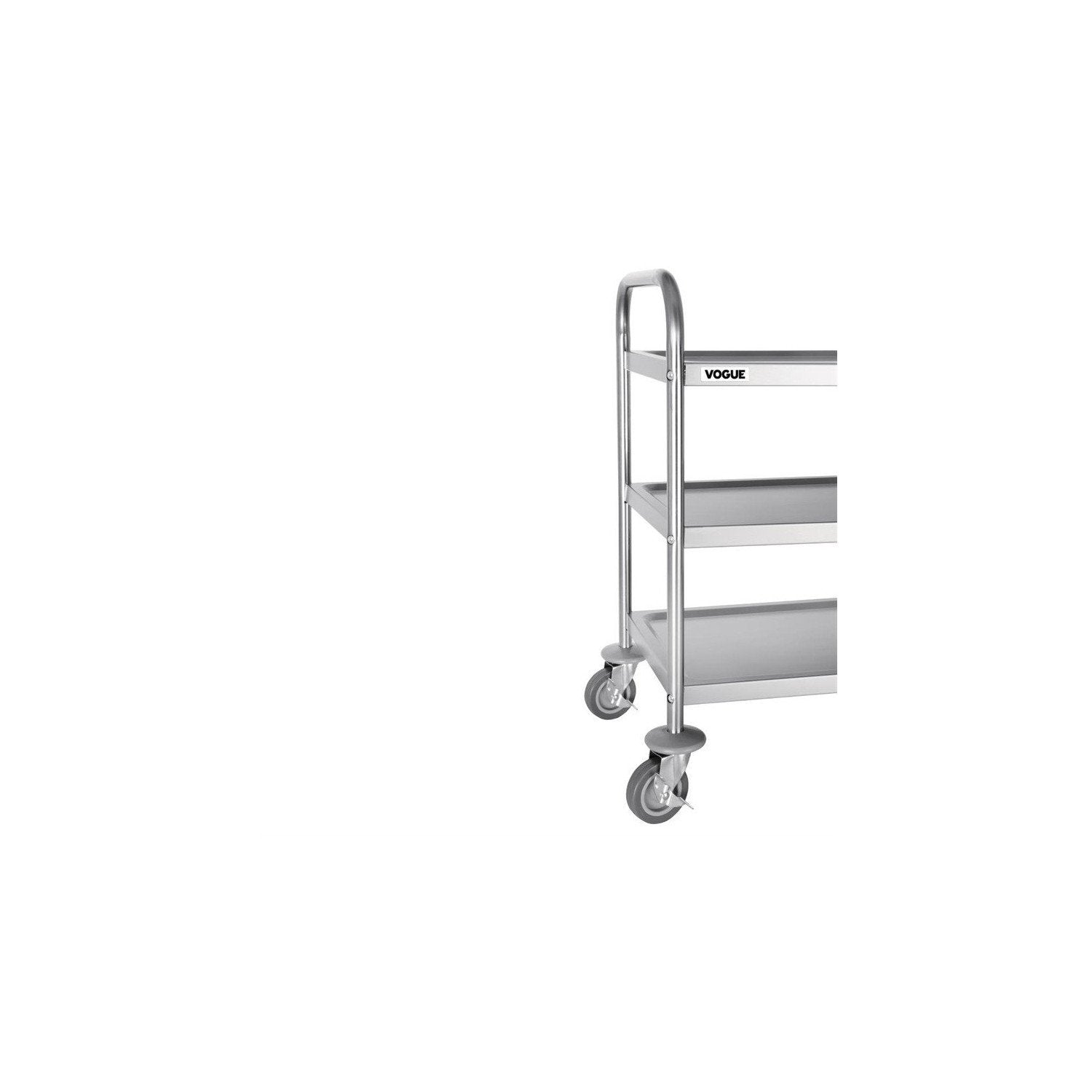 Chariot de débarrassage en inox 3 niveaux 825 x 710 x 405 mm - Vogue - Mathon - 2