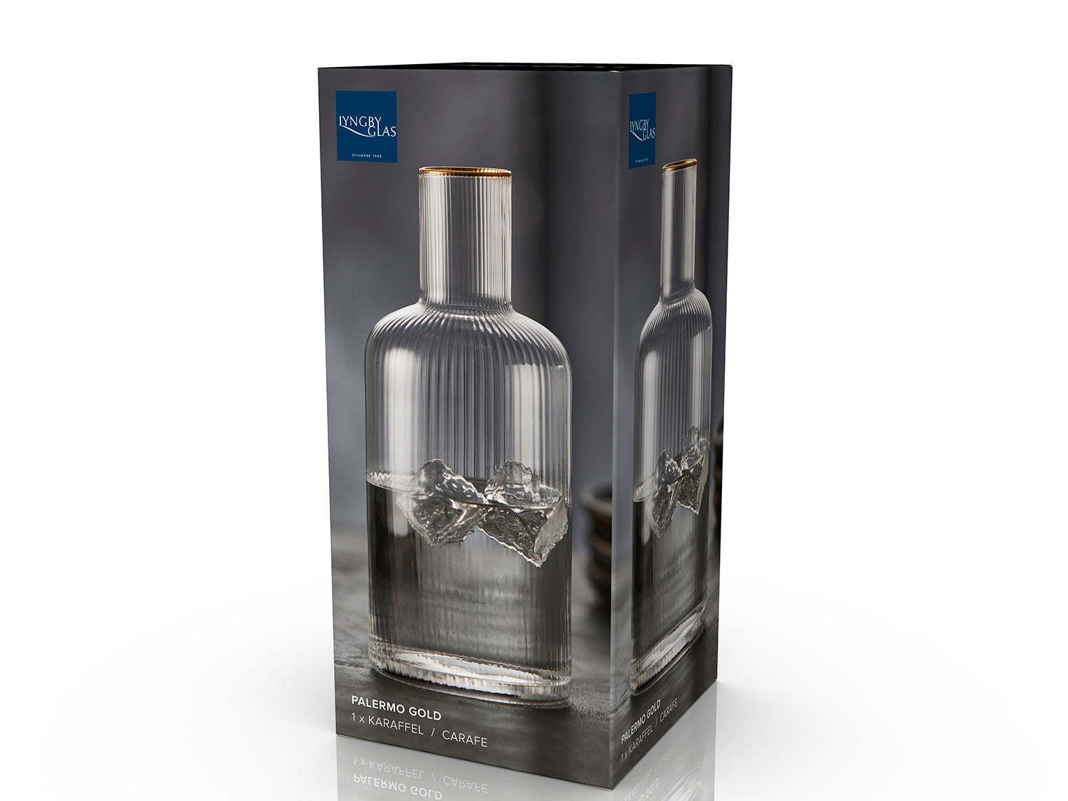 Décanteur Palermo Gold en Transparent Lyngby Glas - Mathon - 2