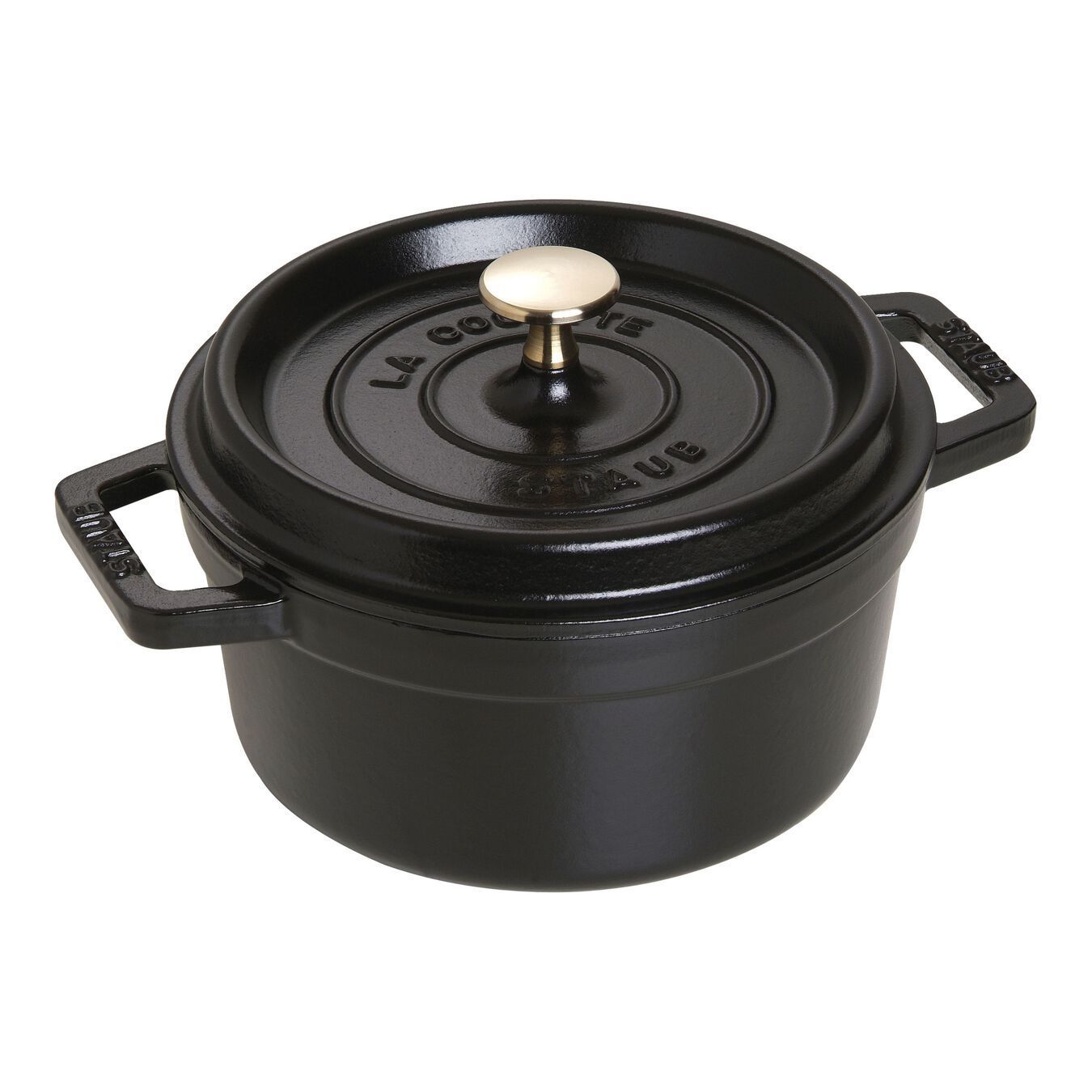 Cocotte en Fonte Staub, Ronde, Ø 28 cm, 6,7 L, Noir Mat Staub - Mathon - 1