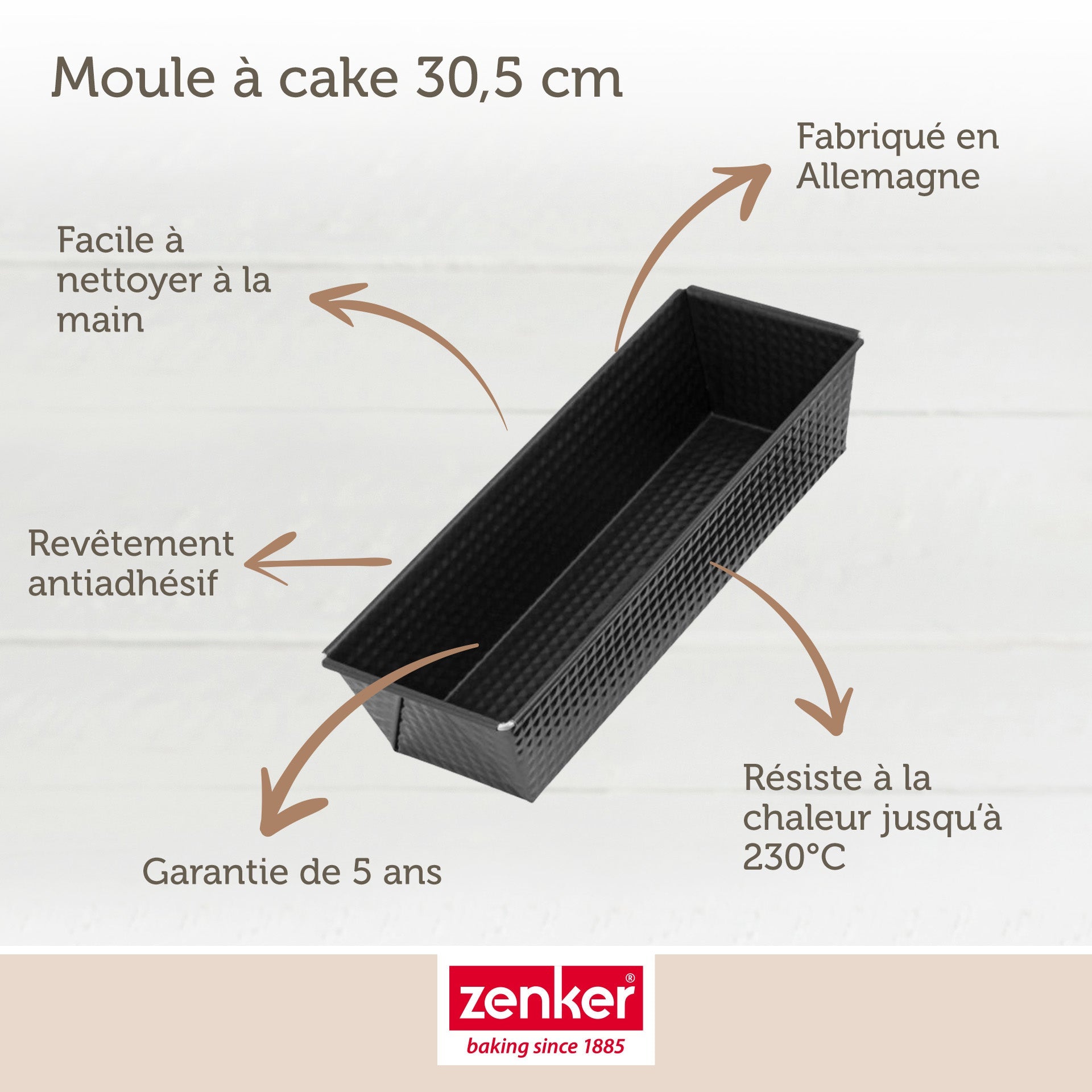 Set de moule à cakes 30,5 x 11,5 cm et moule à savarins 28 cm Zenker Black Metallic Zenker - Mathon - 4