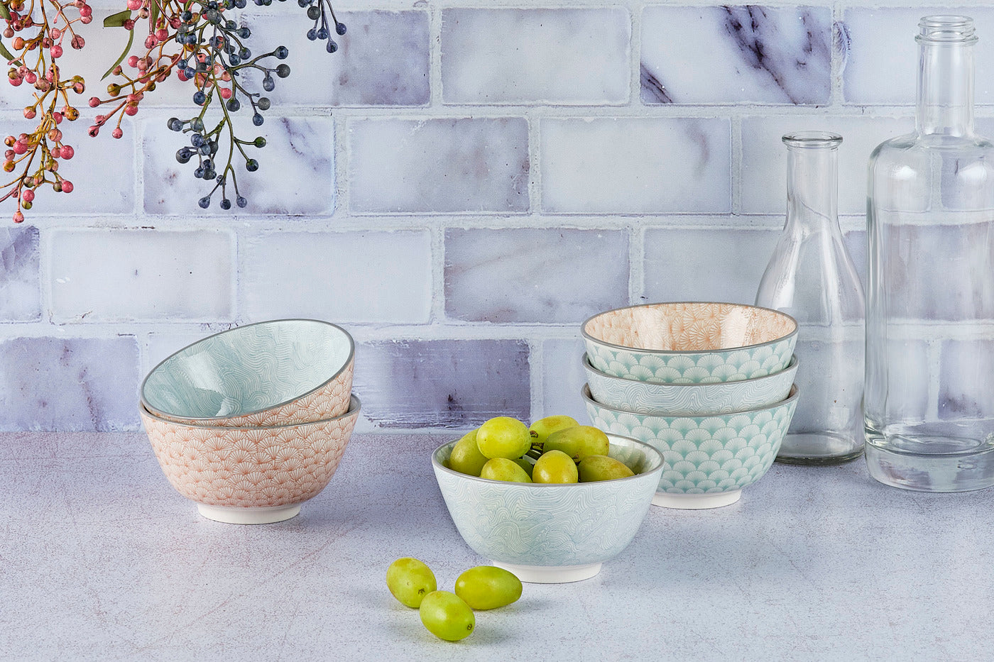 Bol PATTERN Ø12cm - 6 pièces - Pastel Björn - Mathon - 2