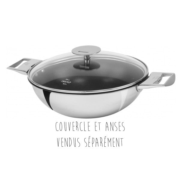 Wok inox antiadhésif Exceliss+ à poignée amovible 20cm Cristel - Mathon - 5