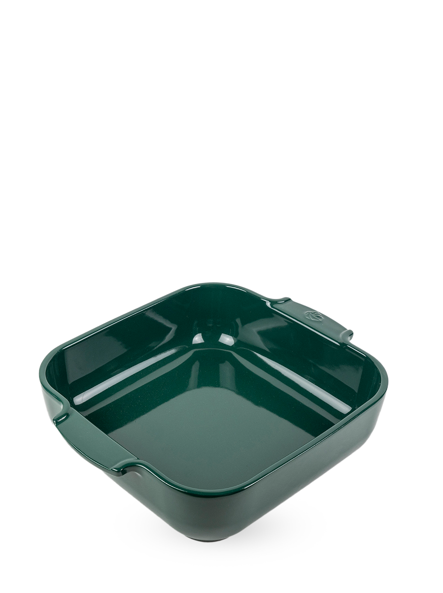 Appolia Plat four céramique carré vert forêt 28 cm - 11in Peugeot - Mathon - 1