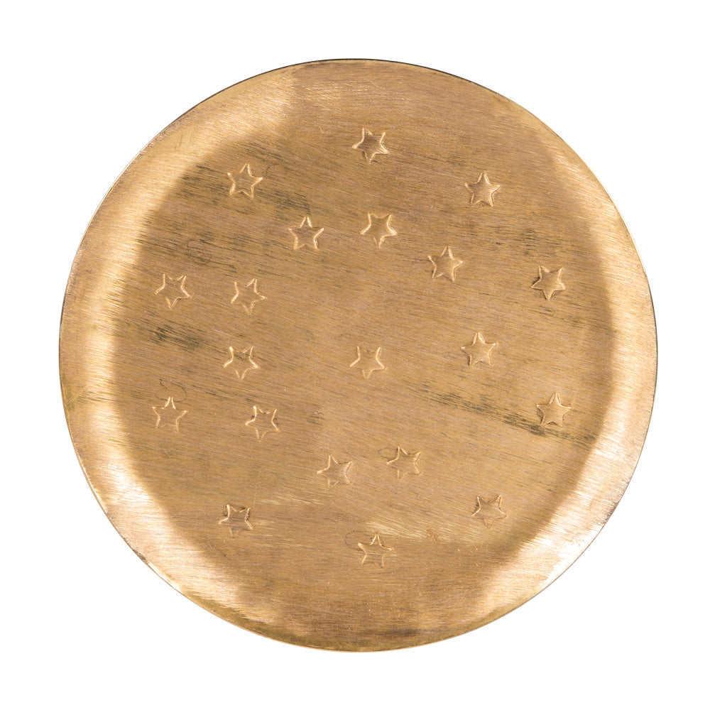 Plateau en métal Féerie or 25 cm Table passion - Mathon - 1