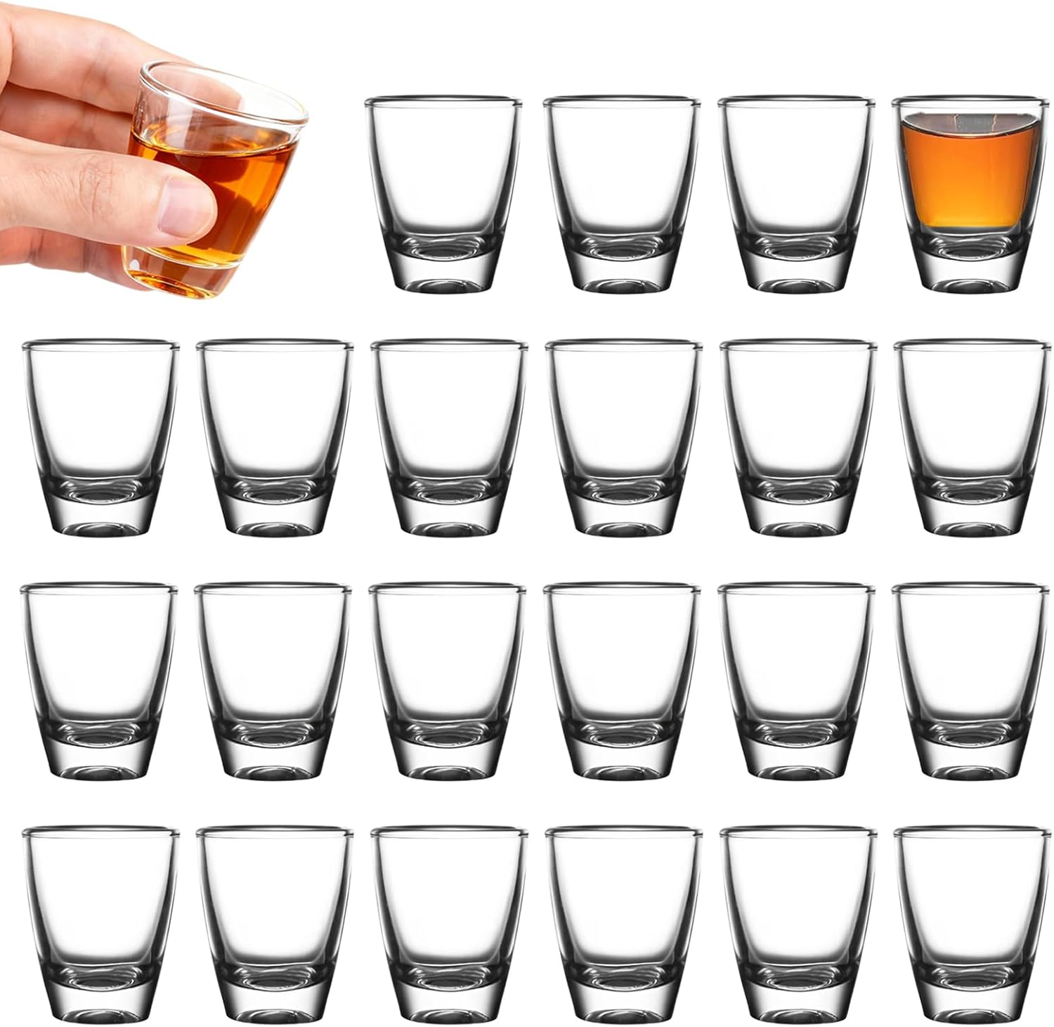 Lot de 6 Verres à Shot en Verre Transparent 30 ml Vendos85 - Mathon
