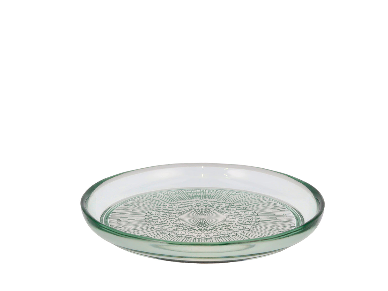 Assiette Kusintha en verre Vert Bitz - Mathon - 1