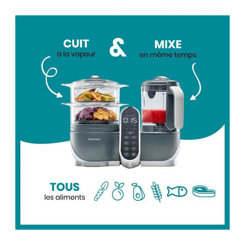 Babymoov Robot Cuisine Bebe Nutribaby + Industrial Grey Babymoov - Mathon - 3