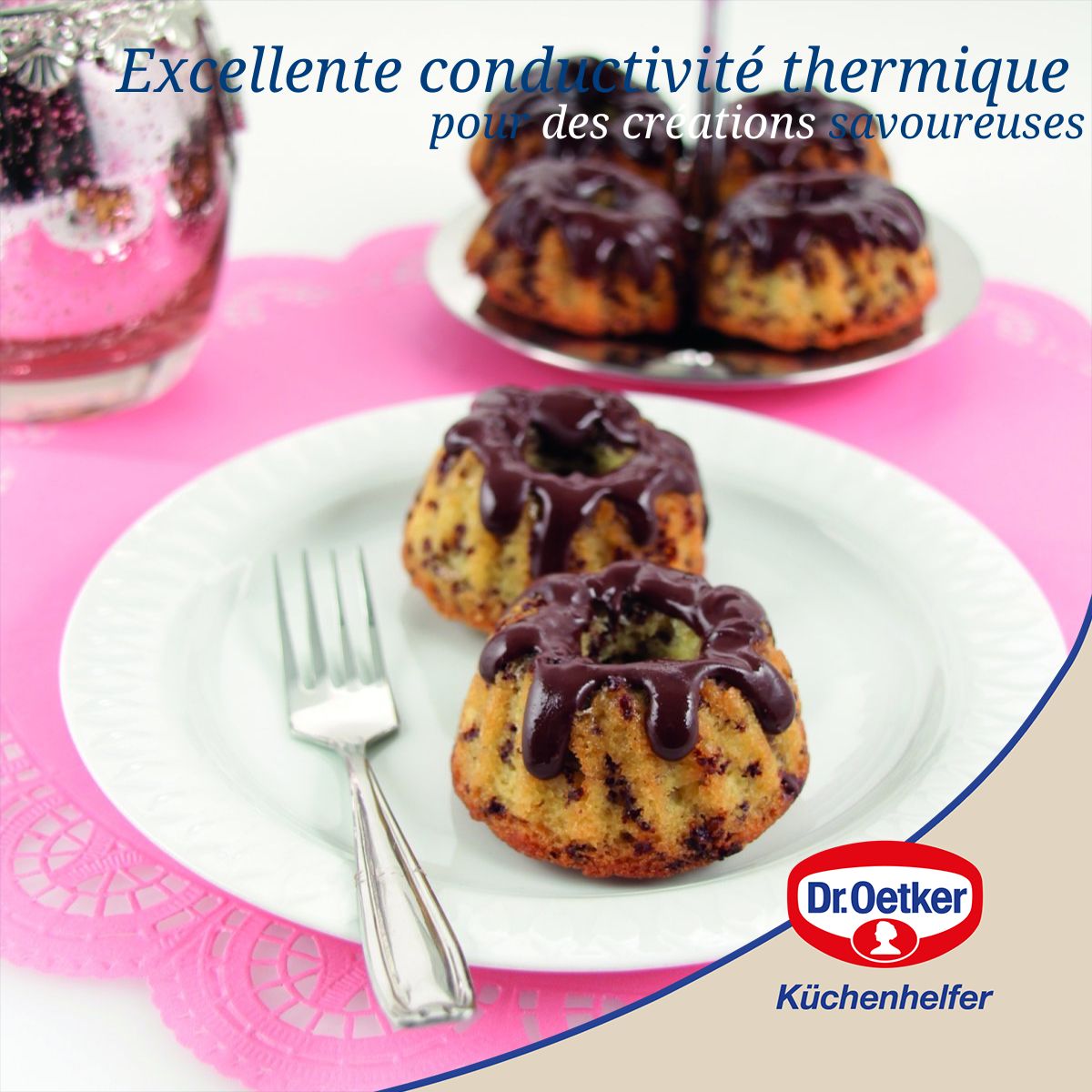 Moule à kougelhofs 6 empreintes 30 cm  Flexxibel Love Dr. Oetker - Mathon - 6