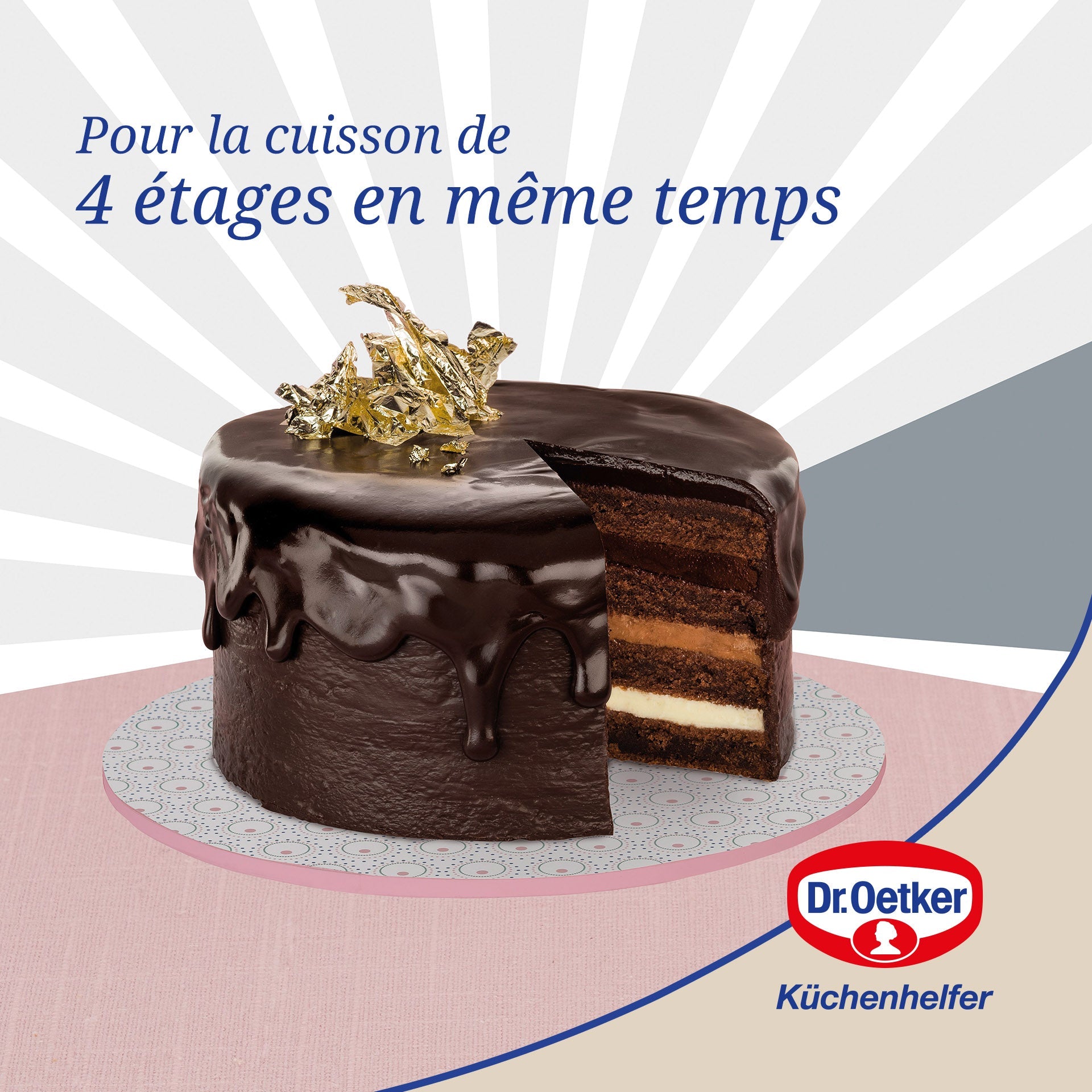 Set 4 moules pour gâteaux à étages 17 cm Dr. Oetker Rétro Dr. Oetker - Mathon - 5