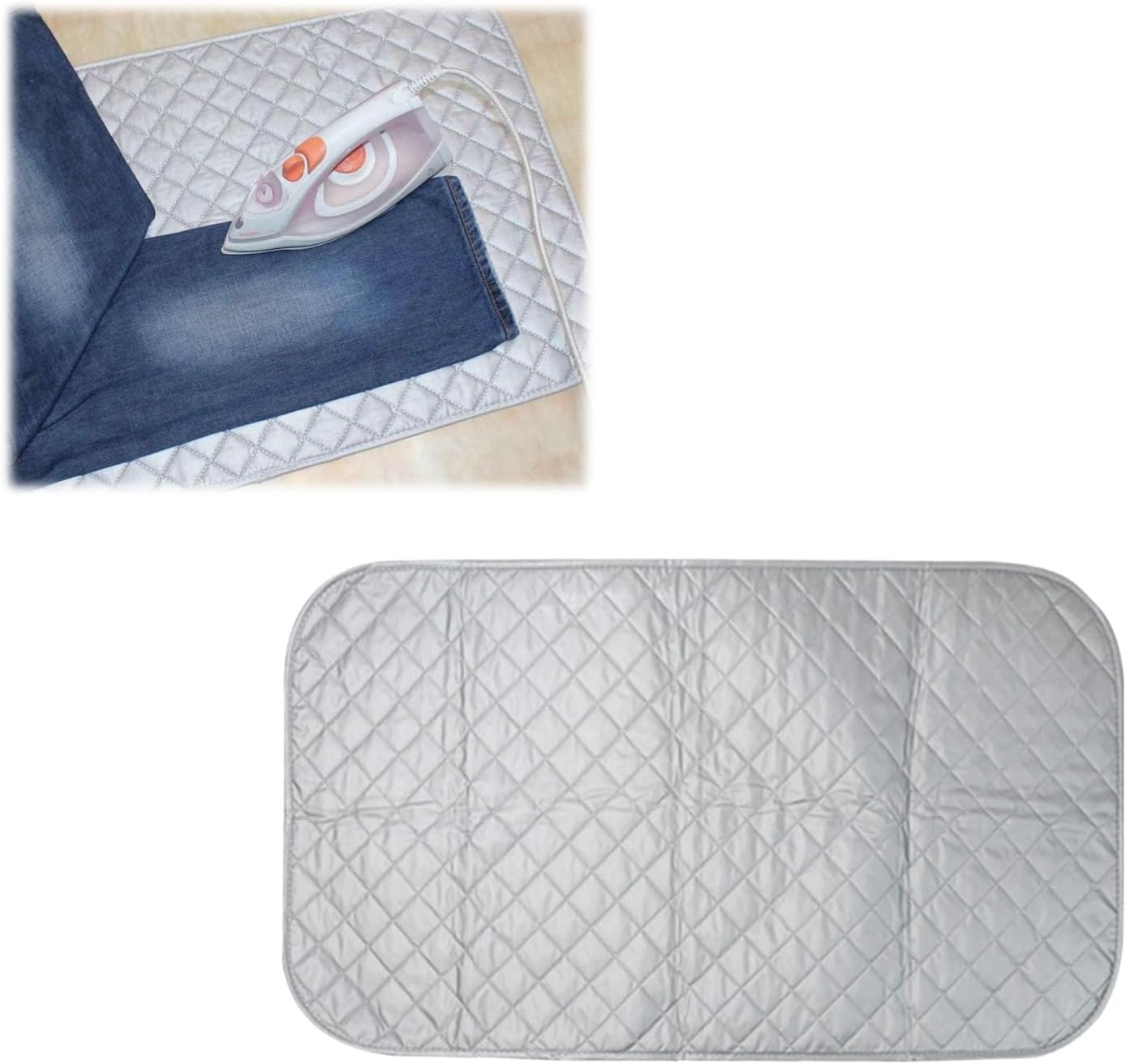 Tapis de repassage en coton épais avec revêtement silicone Vendos85 - Mathon