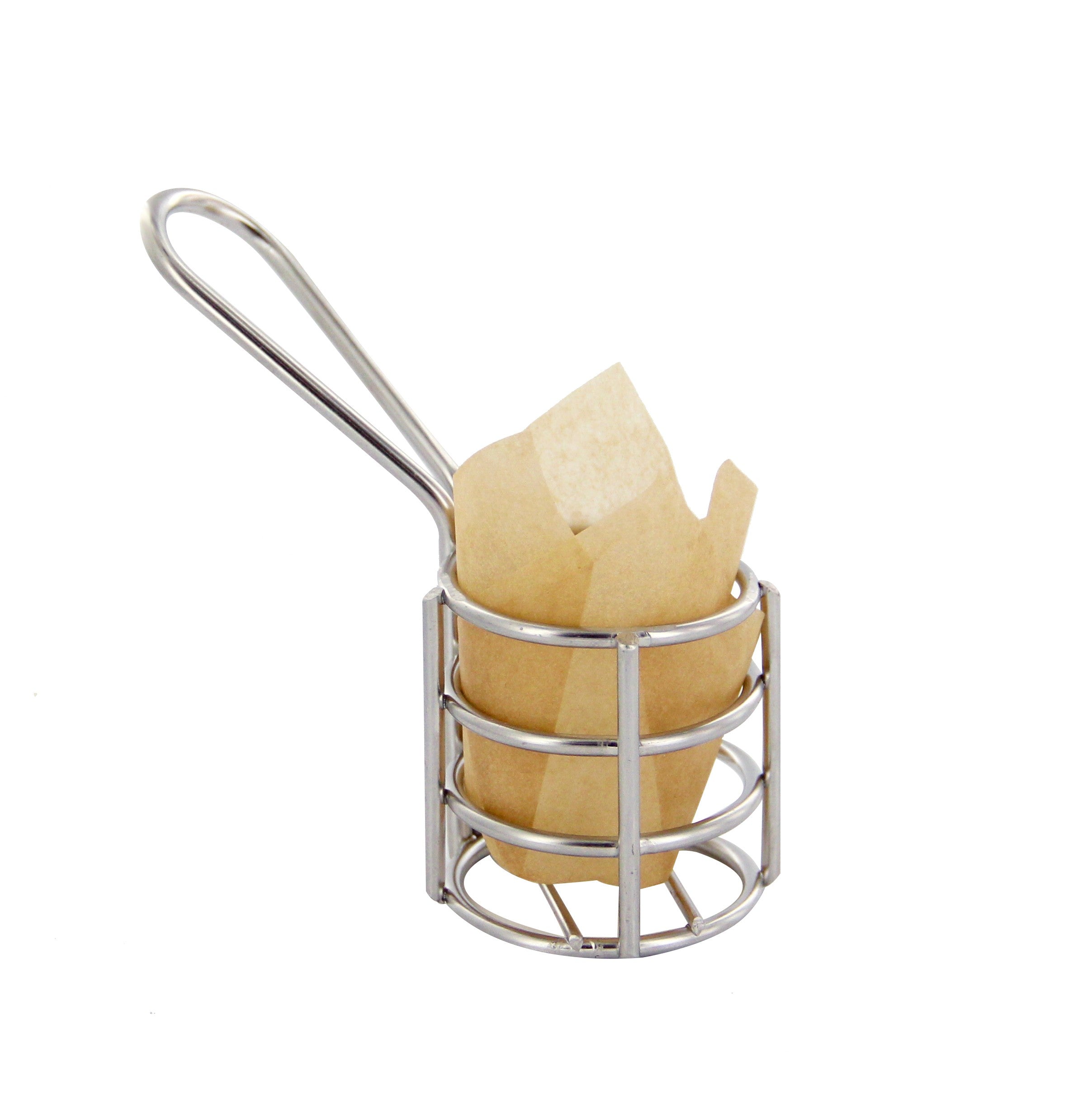 6Pcs - Mini panier friteuse métal rond   H51mm FirstPack - Mathon - 3