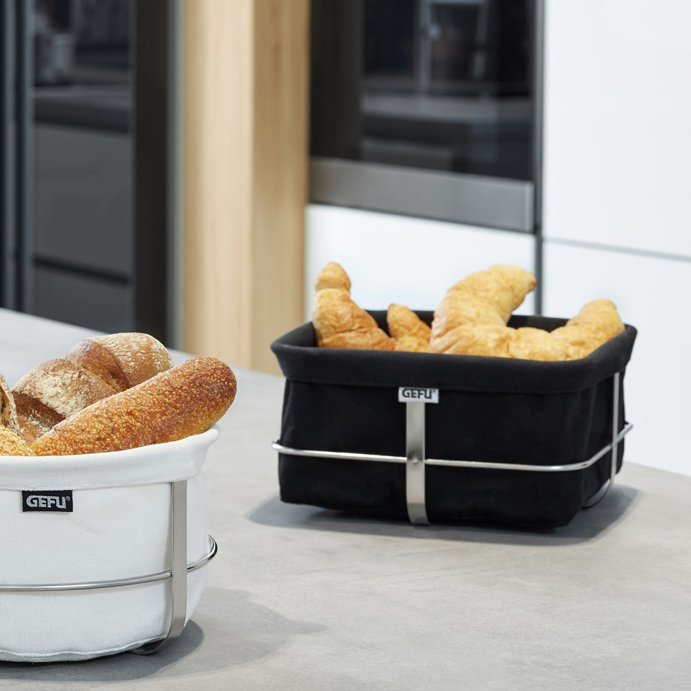 Corbeille à pain Brunch carrée noire Gefu - Mathon - 2