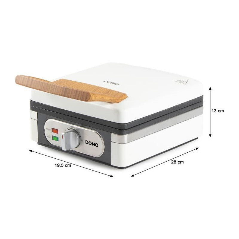 Gaufrier - Domo - Do9274w - 1400 W - 2 Gaufres Xl - Blanc Domo - Mathon - 2