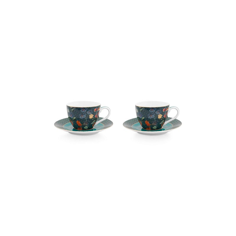 Coffret de 2 Paires tasse à café (1 tasse + 1 sous-tasse) Winter Wonderland - 120ml Pip Studio - Mathon