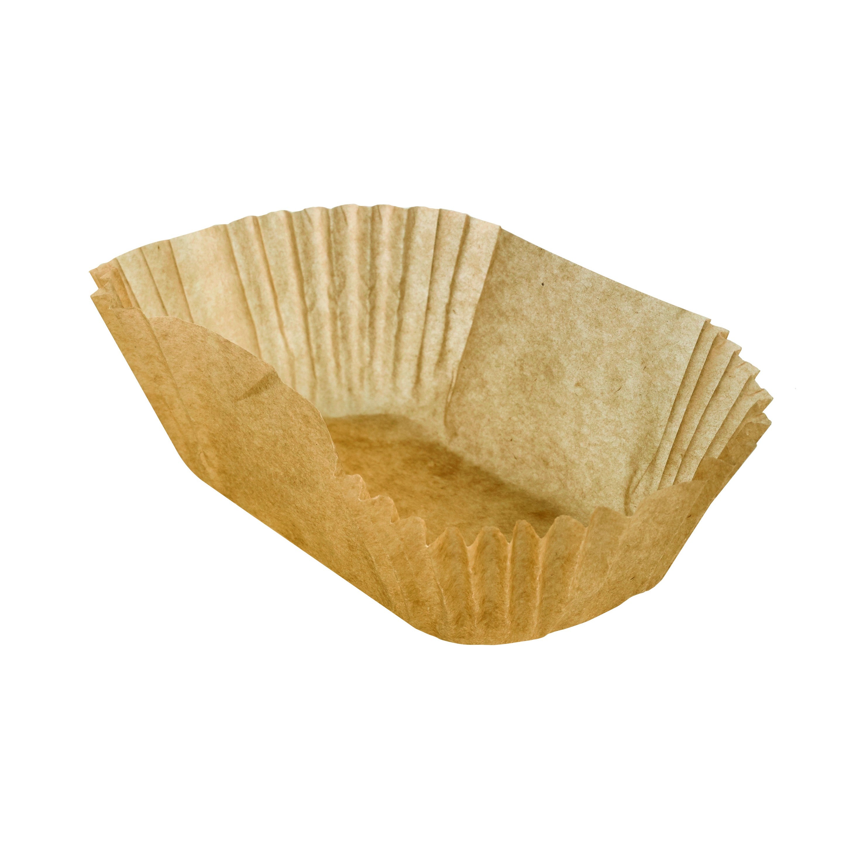100Pcs - Caissette papier de cuisson ovale brune siliconée 97x52x40mm FirstPack - Mathon