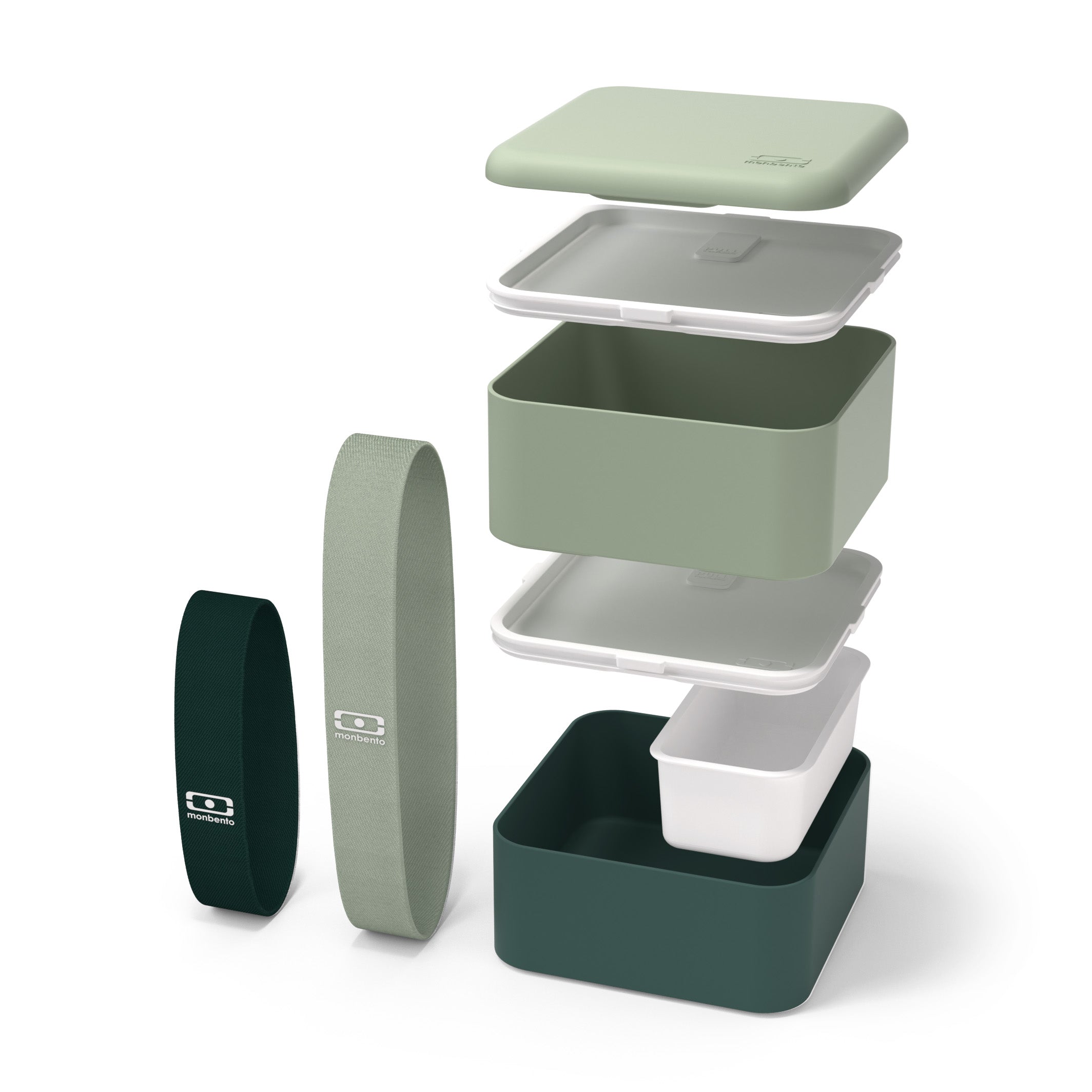 Lunch box 2 compartiments Square 1,7L Made in France Vert Bicolor Monbento - Mathon - 4