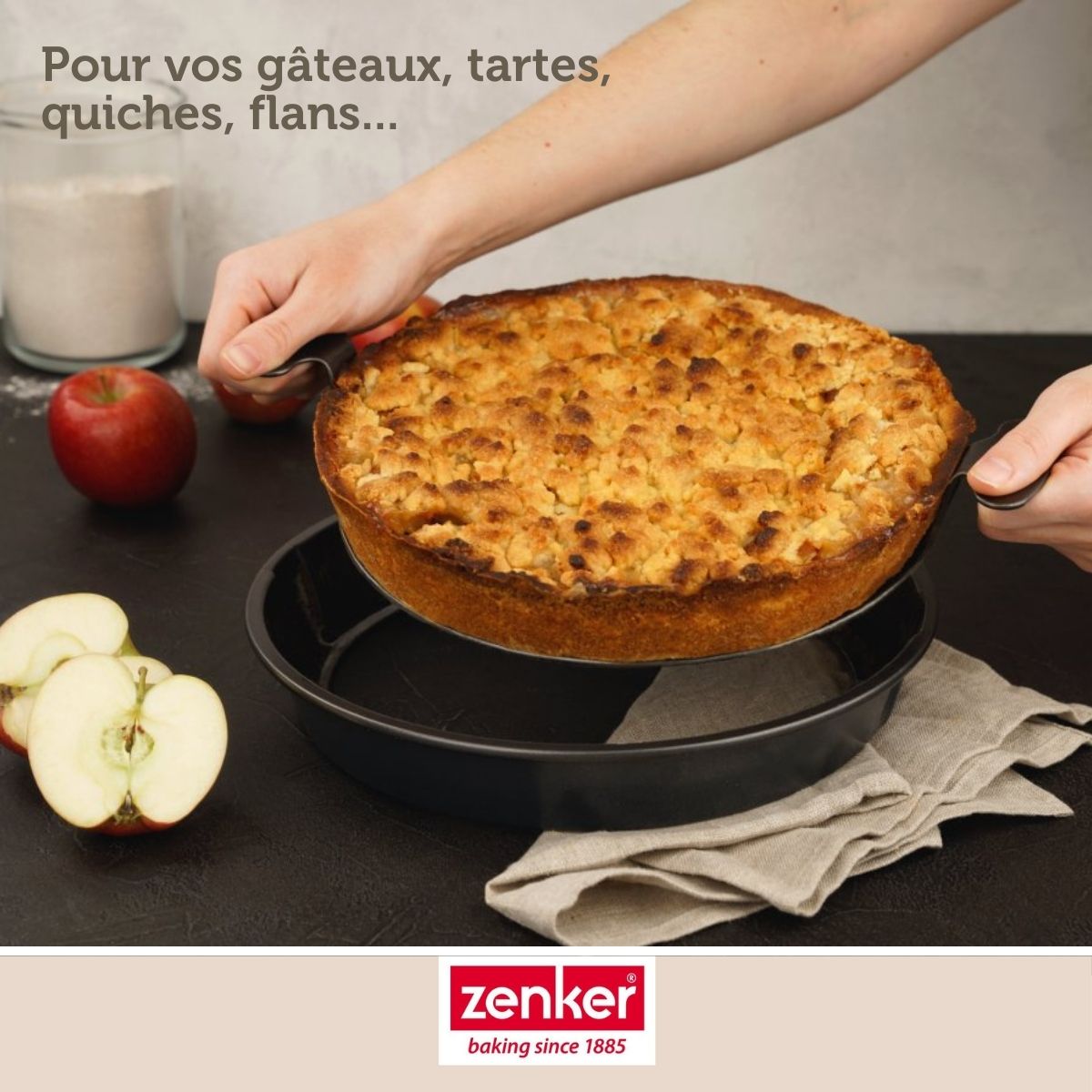 Moule à gâteau et quiches rond de 28 cm avec fond amovible Zenker Black Metallic Zenker - Mathon - 2