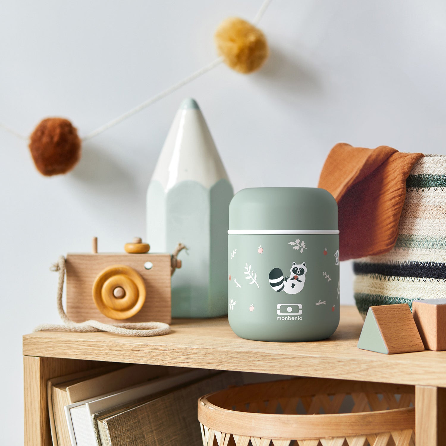 Lunch box isotherme Capsule 280ml Vert Raton Laveur Monbento - Mathon - 4