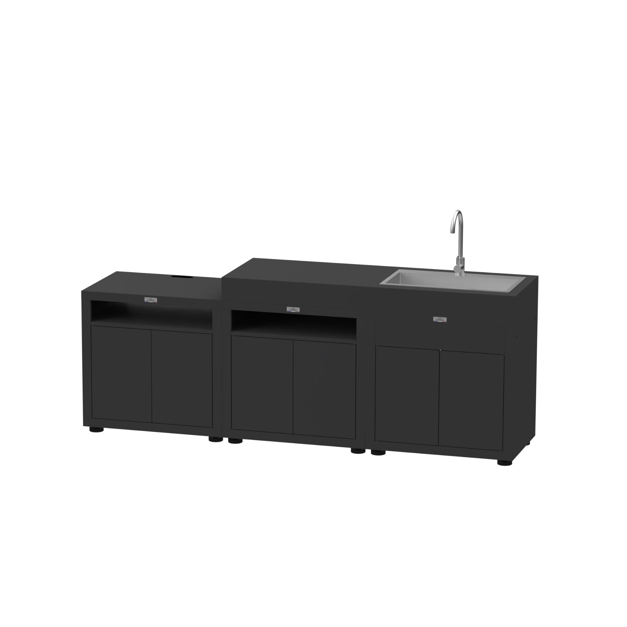 CUISINE 3 ELEMENTS - NOIR Le Marquier - Mathon - 1