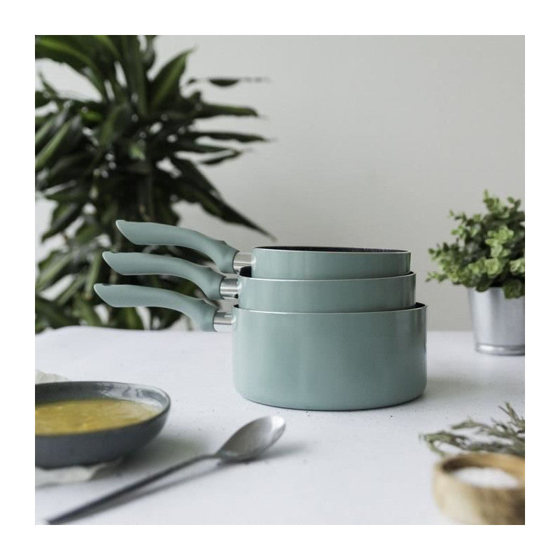 Set De 3 Casseroles - Livoo - Men125vs - Aluminium Revetement Antiadhésif - ø 16 - 18 - 20 Cm - Epaisseur 2,5 Mm - Manche De 1 Livoo - Mathon - 2