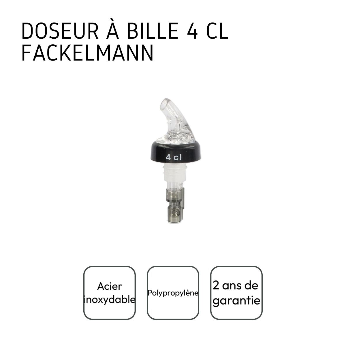 Bec verseur doseur à alcool à bille 4 cl Fackelmann - Mathon - 4