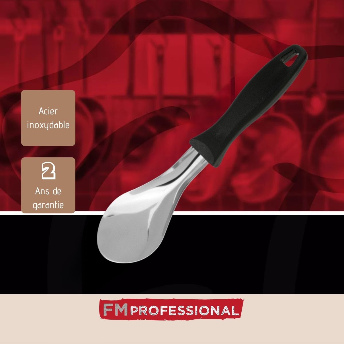 Cuillère à glace en inox  Divers FM Professional - Mathon - 4