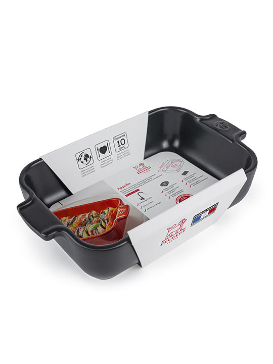 Appolia Plat four céramique individuel rectangulaire, ardoise, 22 cm - Peugeot - Mathon - 3