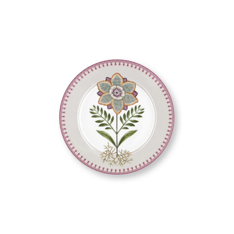 Lot de 6 Assiettes à dessert Lily & Lotus Blanc Cassé - 21cm Pip Studio - Mathon - 1