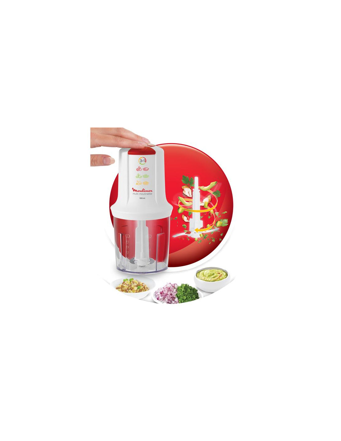 Mini Hachoir Râpe Moulinex At710110 Moux - Mathon - 2