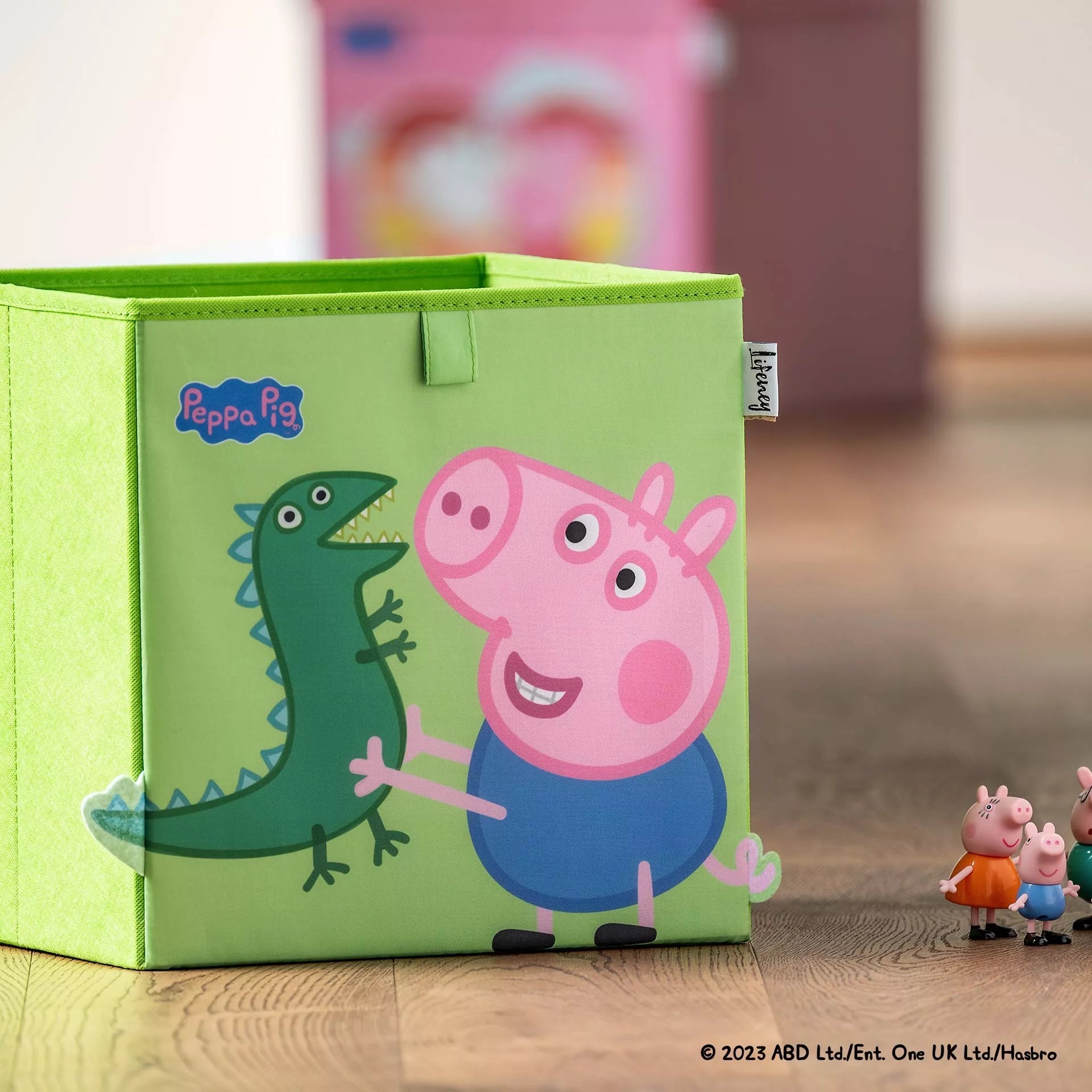 Boîte de rangement verte dinosaure compatible Kallax Lifeney Peppa Pig Fackelmann - Mathon - 2