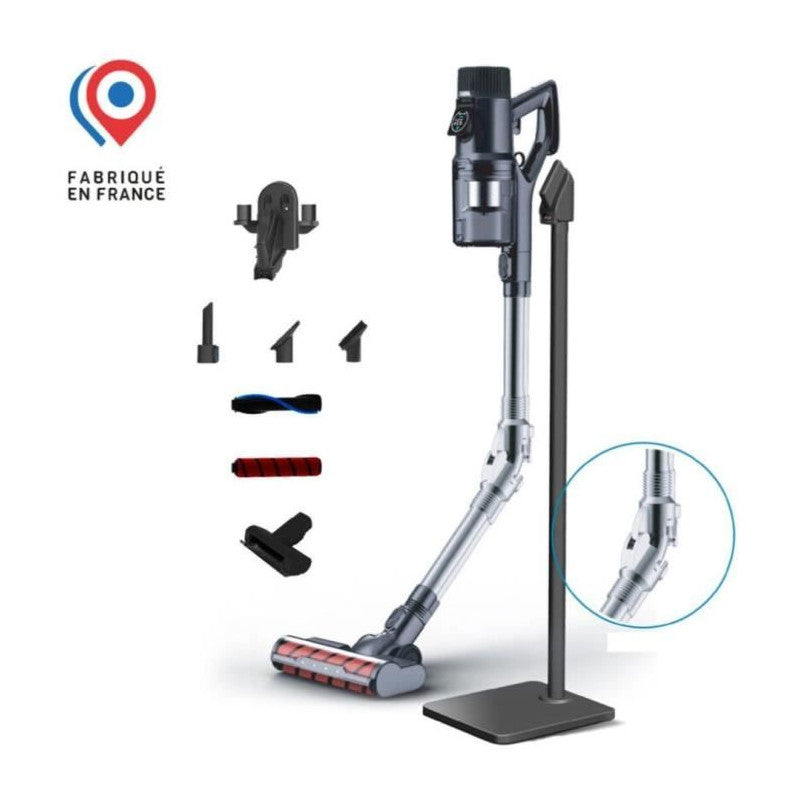 Aspirateur Balai Sans Fil - Eziclean Cycloboost Fr15 Animal Fabriqué En France - 450 W - 80 Min - 30 Kpa - Noir Eziclean - Mathon - 1