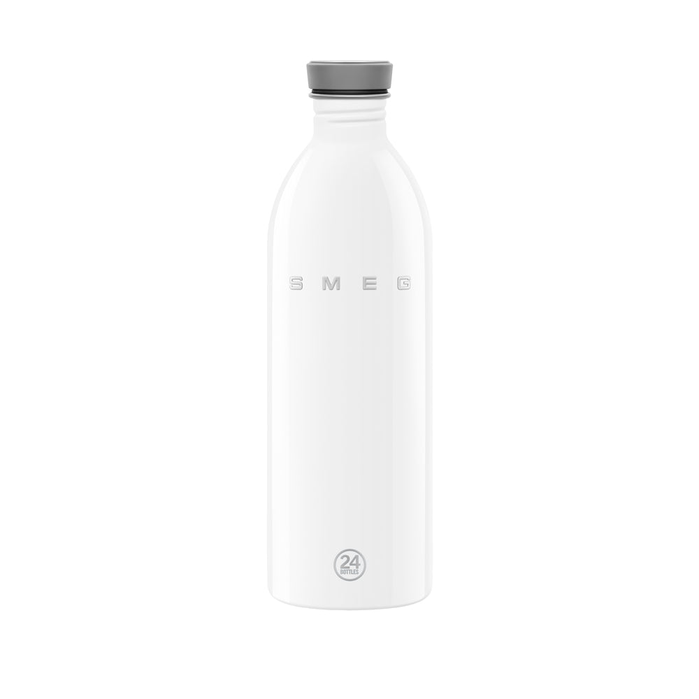 Bouteille isotherme inox 18/8 blanche1L Smeg - Mathon
