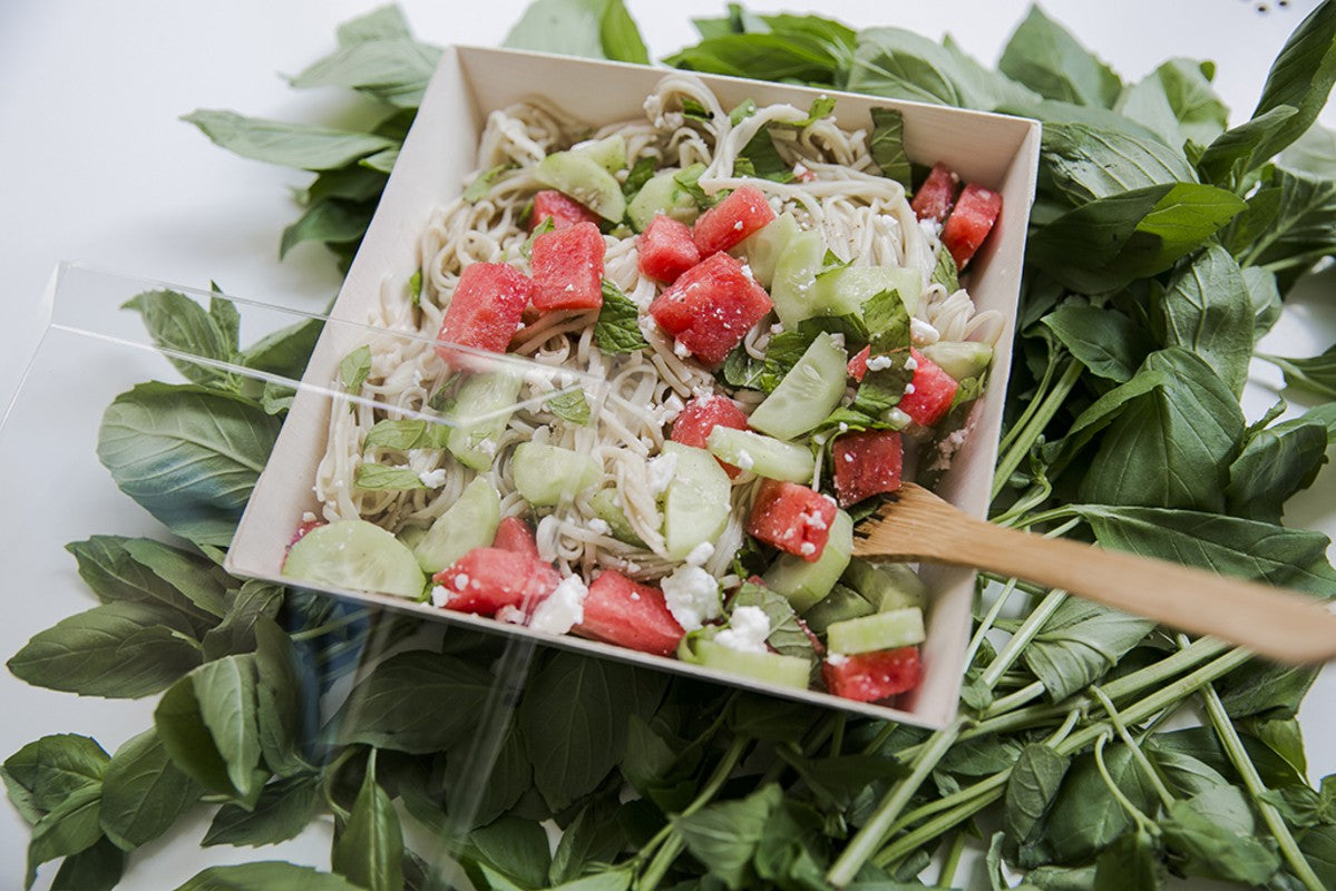 100Pcs - Barquette carrée en bois "Samouraï" 171x170x37mm FirstPack - Mathon - 6