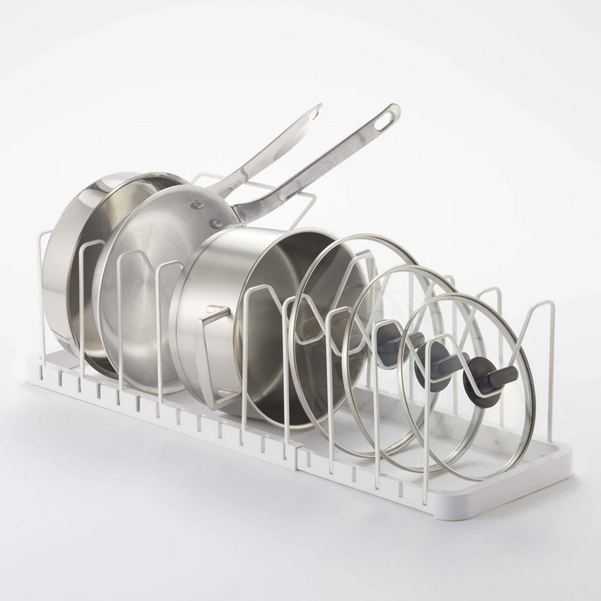 Rangement poêles et couvercles extensible en acier Calicosy - Mathon - 2