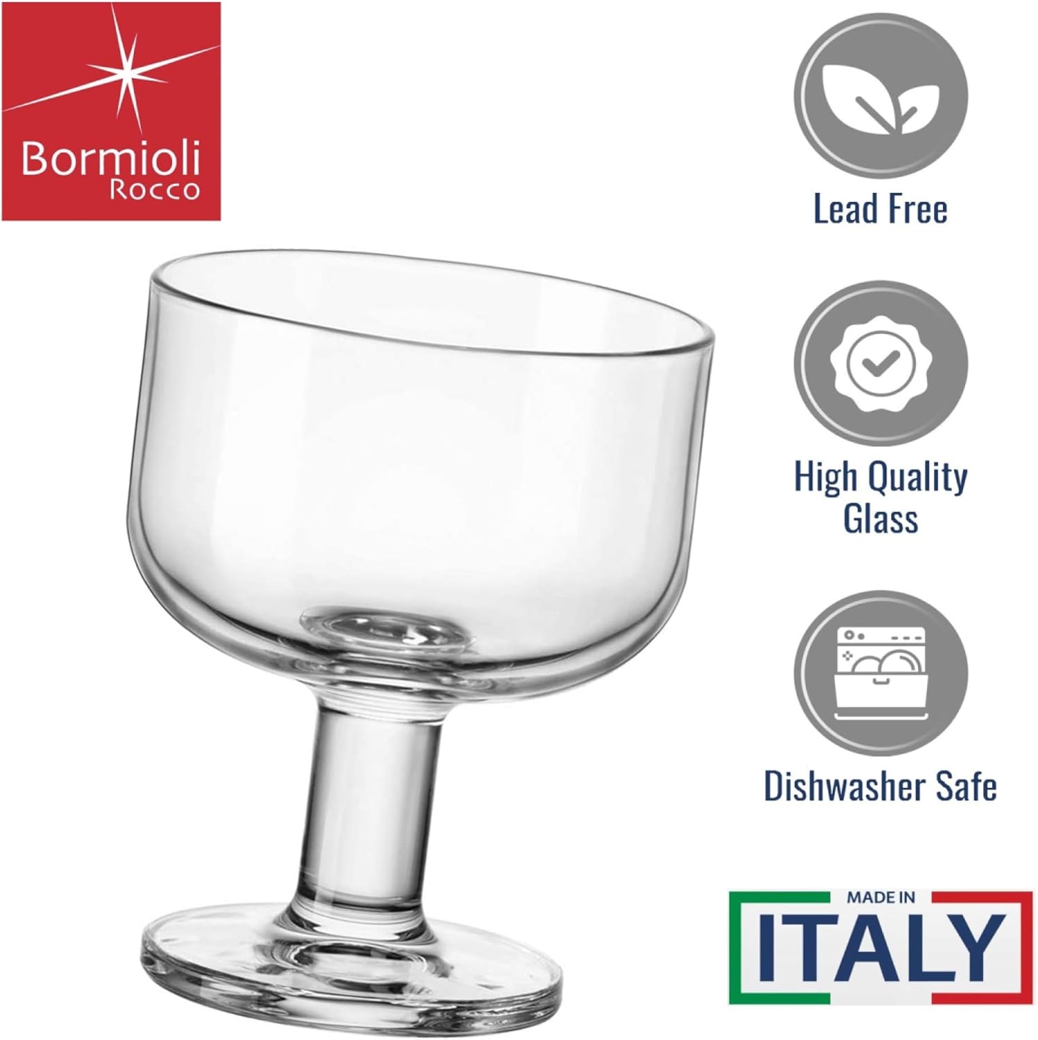 Lot de 6 coupes à dessert en verre, HOSTERIA, 24 cl Bormioli Rocco - Mathon - 4