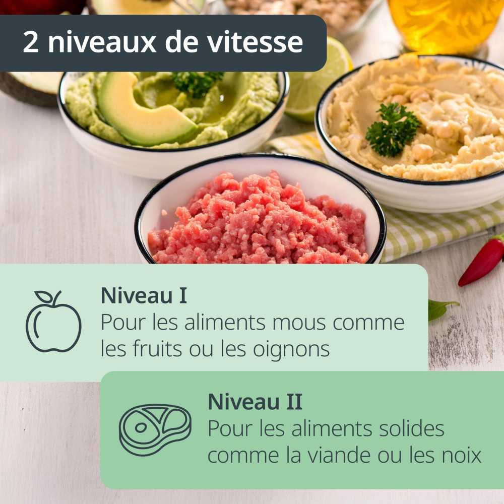 Hachoir Multi électrique - Ade - Kitchen Gadgets - 2 Vitesses - 1,2 L - Noir / Inox ADE - Mathon - 5