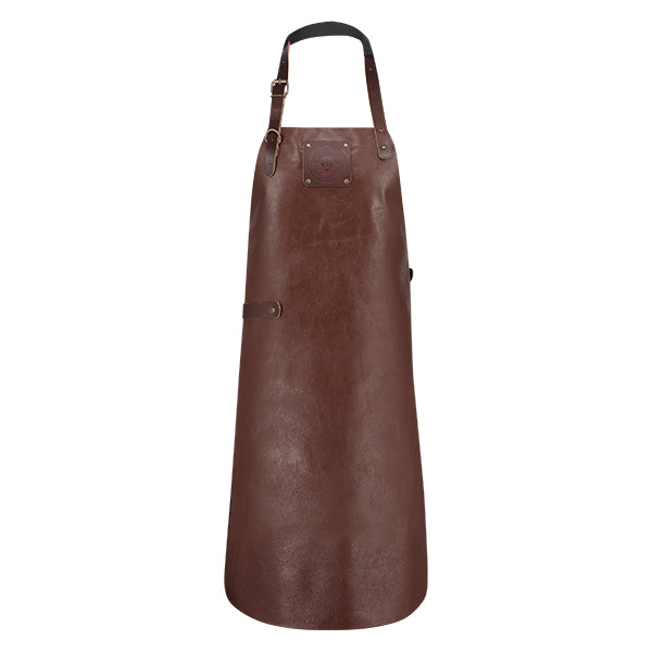 Tablier de cuisine artisanal cuir pleine fleur Buffalo Chocolat Witloft - Mathon - 1