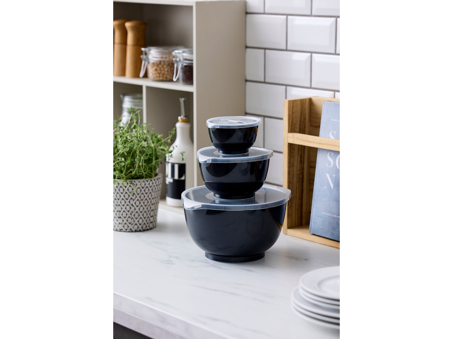 Set de bols 6 pces NEW MARGRETHE en durostima® Noir de carbone Rosti - Mathon - 2