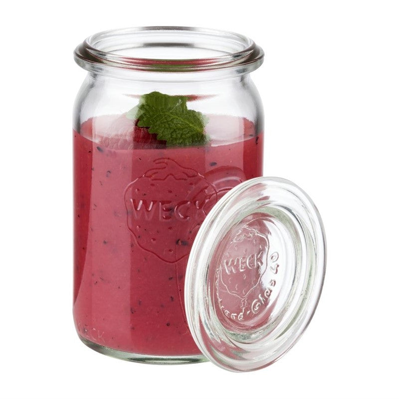 Bocaux en Verre Cylindriques avec Couvercle WECK 145mL Lot de 12 APS Aps - Mathon - 1