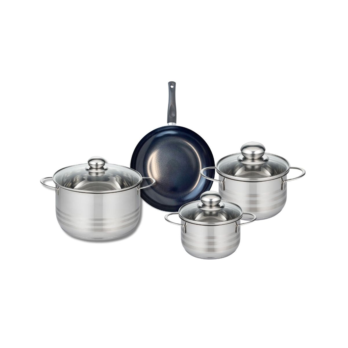 Ensemble de 1 Poêle de cuisson 20 cm et 3 faitouts 14, 16 et 20 cm  Prima Brillant Elo - Mathon - 1