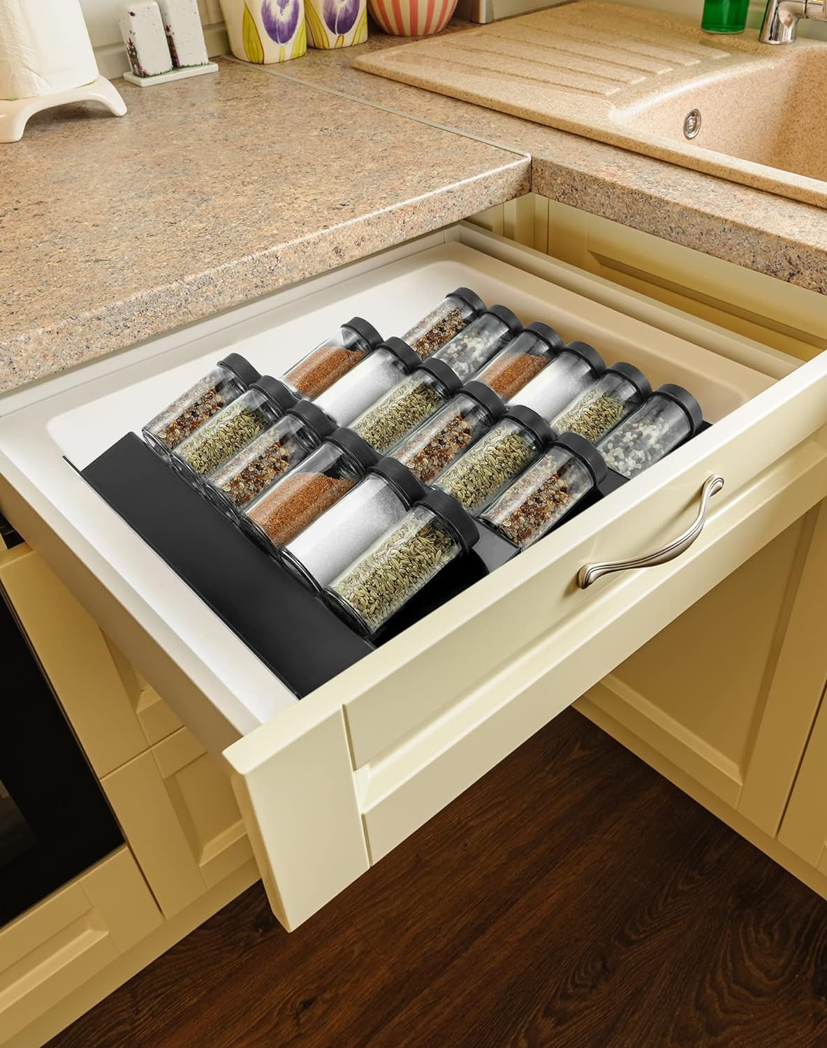 4 Niveaux Étagère à Épices pour Placards et Tiroirs Vendos85 - Mathon