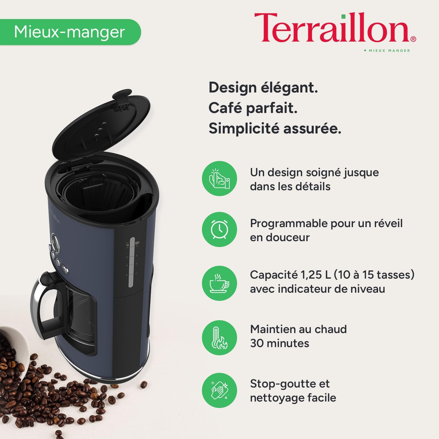 Cafetière Filtre   Cafetiere Filtre New Moon Terraillon - Mathon - 3