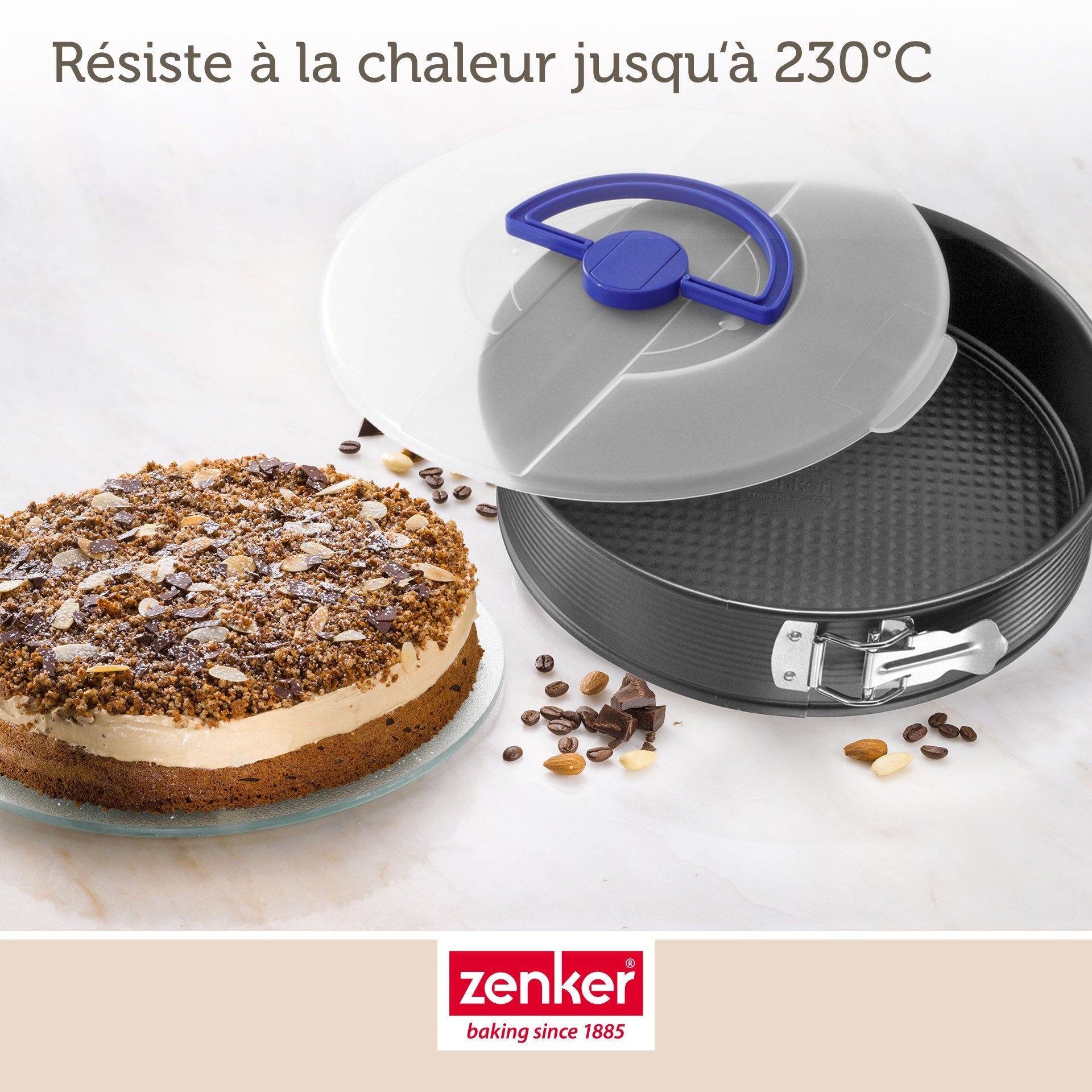 Moule à manqué à charnière 26 cm avec couvercle de transport Zenker Pure Zenker - Mathon - 6