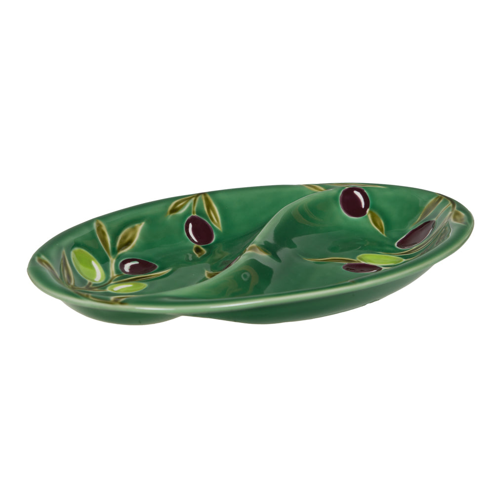 Plat 2 compartiments Olive 30x20 cm Table passion - Mathon - 2