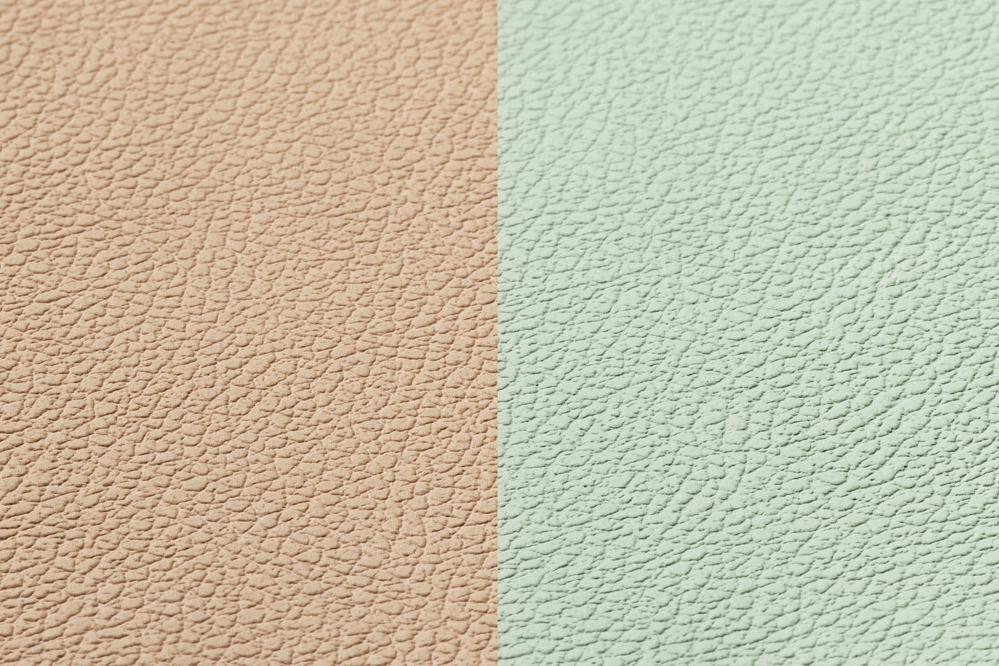 Set de table ovale réversible - 6 pièces - Cuir recyclé rose pâle et vert pâle Björn - Mathon - 4