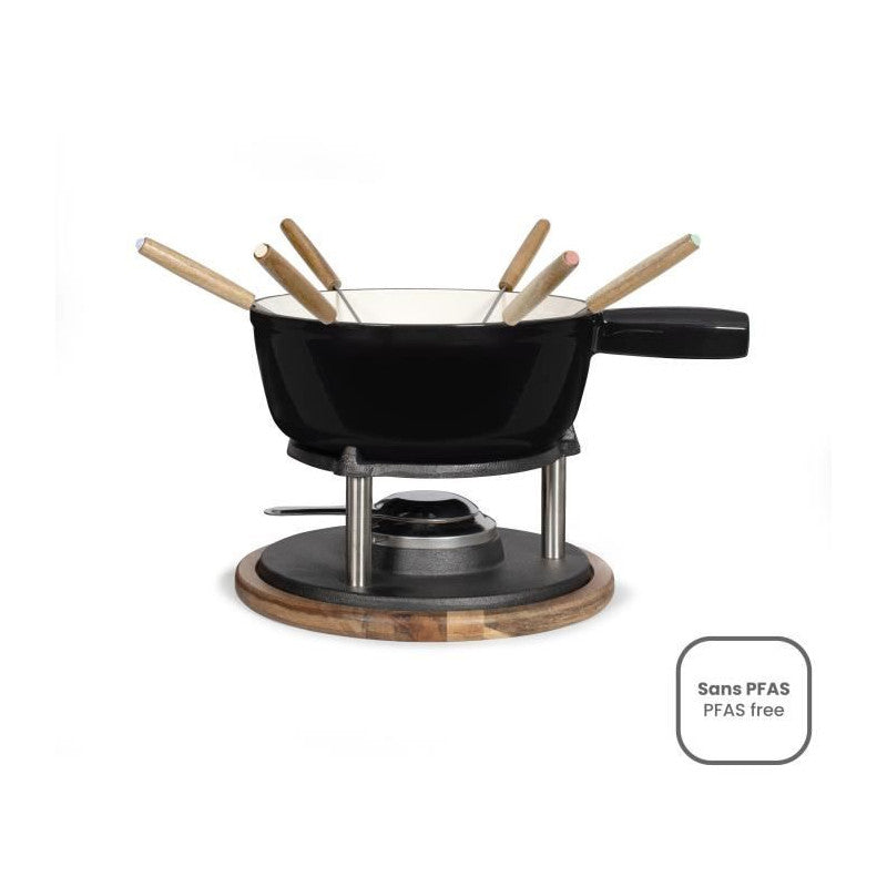 Service A Fondue Tradition - Livoo - Men426n - 2,6l - 6 Personnes - Fonte émaillée - 6 Fourchettes - Caquelon Compatible Tous Livoo - Mathon - 1