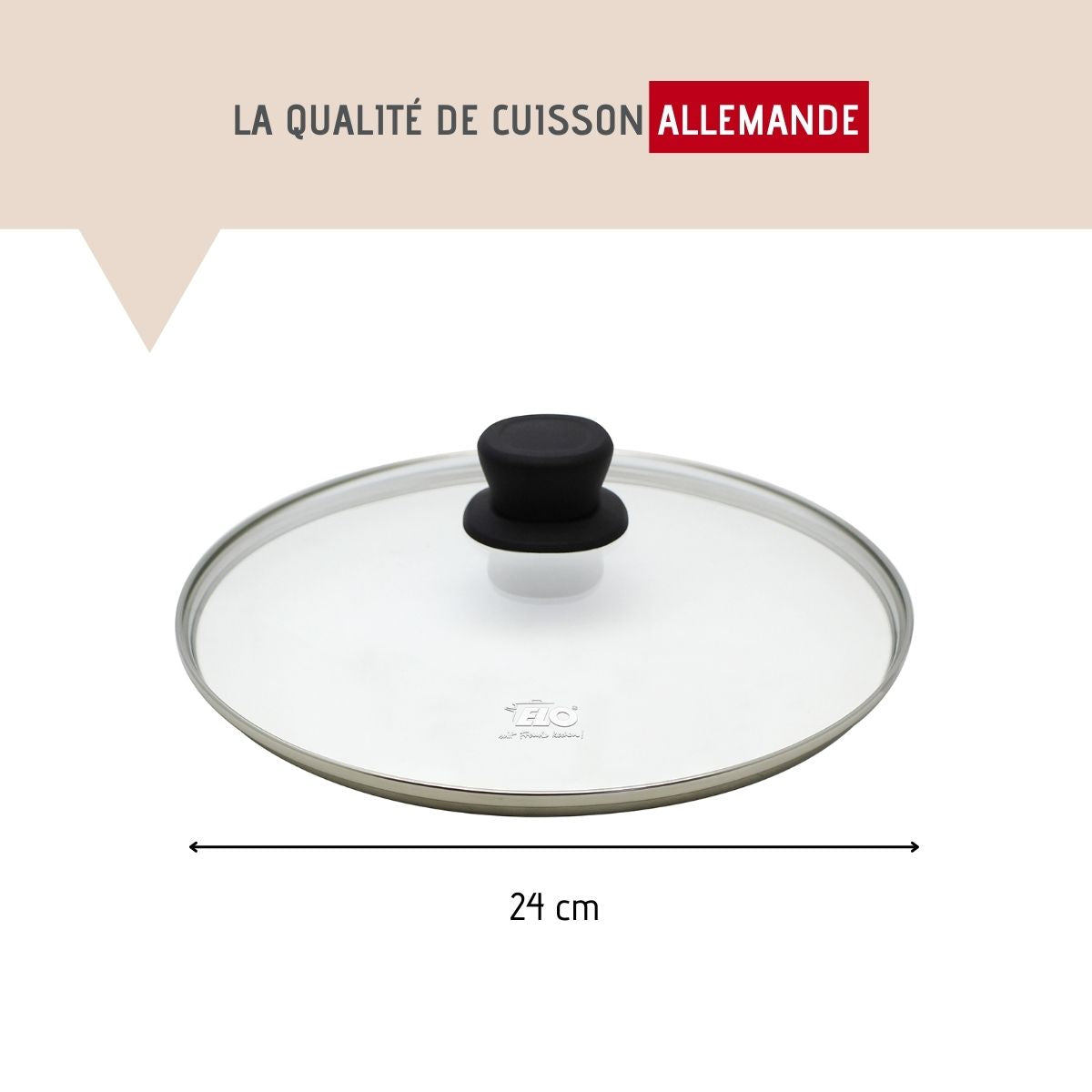 Ensemble de poêle et couvercle en verre de 24 cm  Smart Life Elo - Mathon - 4