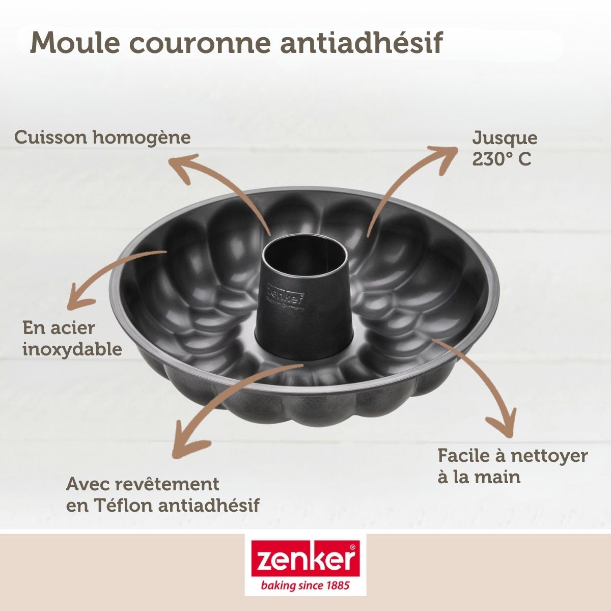 Moule à pain avec cheminée 32 cm Zenker Black Metallic Zenker - Mathon - 5