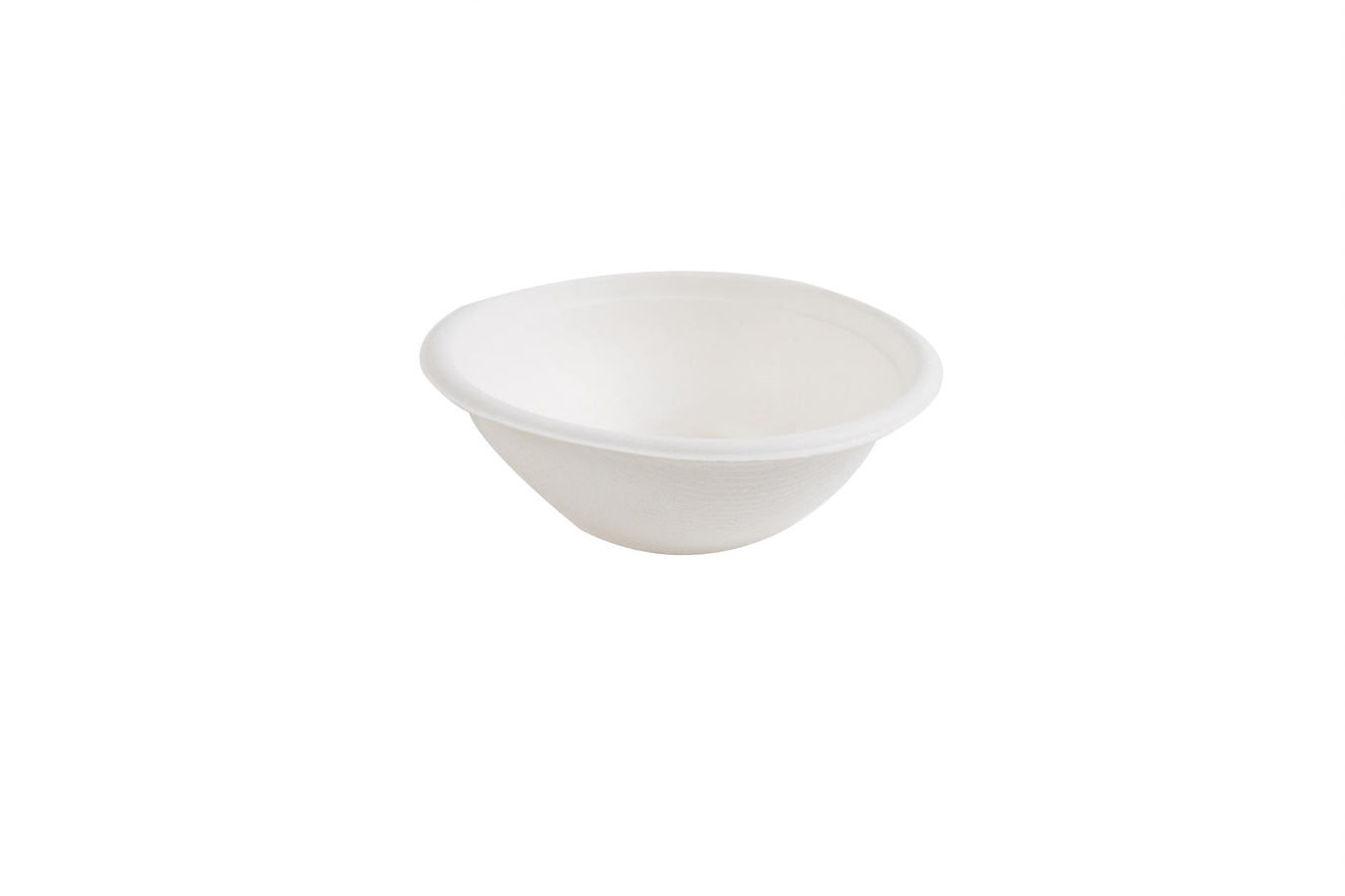 Bol rond blanc en pulpe 350 ml Diam: 13,5 cm 13,4 x 4,8 cm - 50 unités FirstPack - Mathon